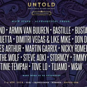 Untold Festival anunta noi artisti pentru 2019!